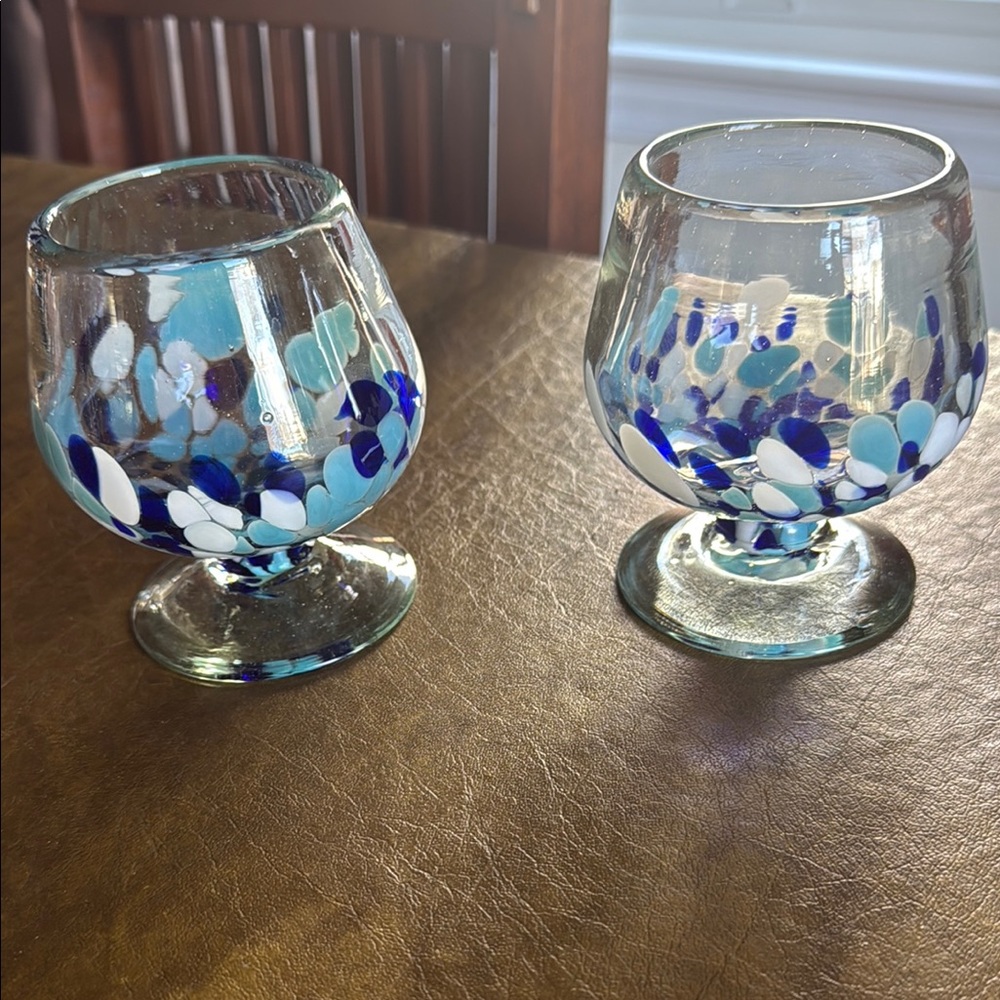 Colorful Handblown Glass Goblets